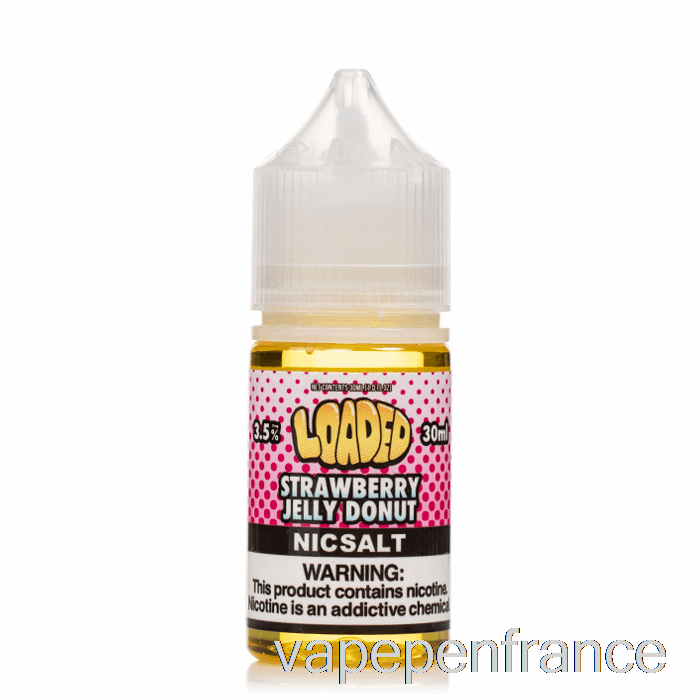 Beignet à La Gelée De Fraise - Sels Chargés - Vapeurs Impitoyables - Stylo Vape 30 Ml 50 Mg